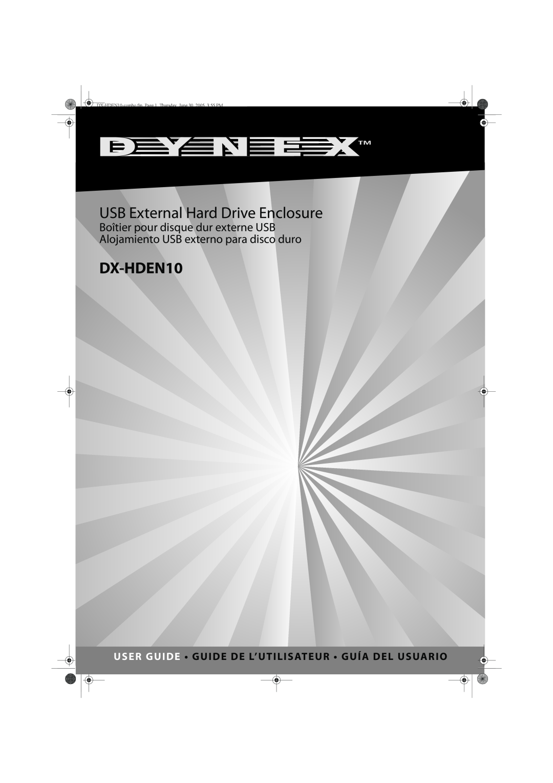 Dynex DX-HDEN10 manual USB External Hard Drive Enclosure, Boîtier pour disque dur externe USB 