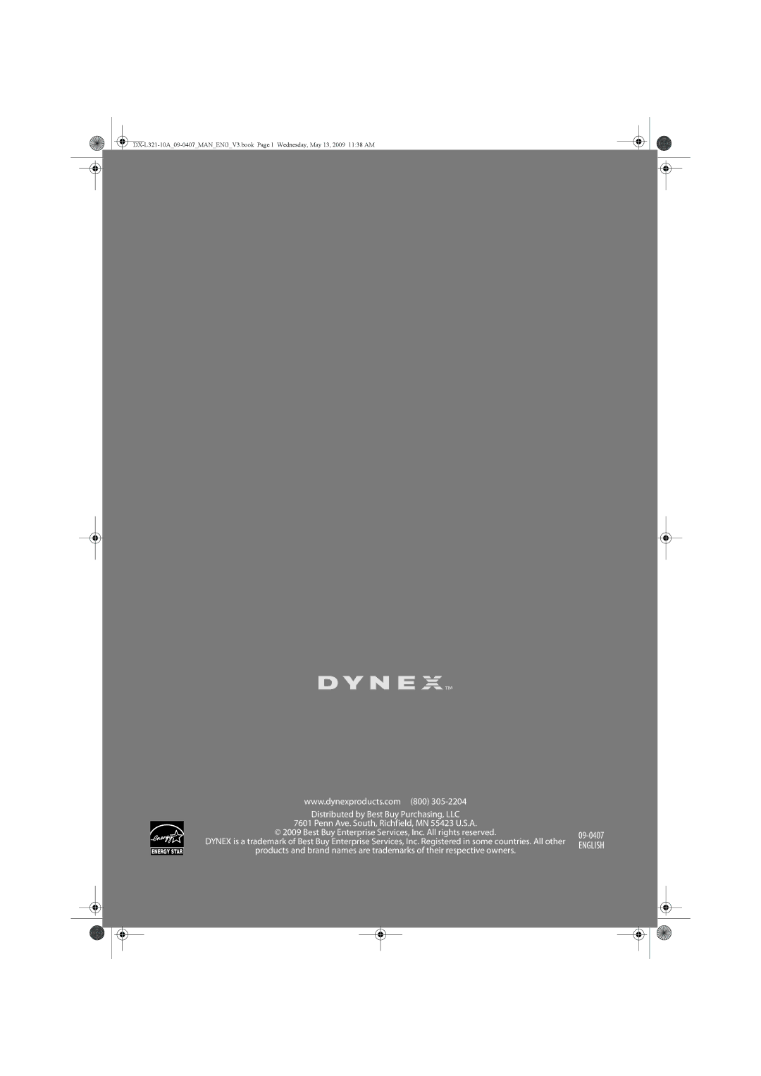 Dynex DX-L321-10A manual English 