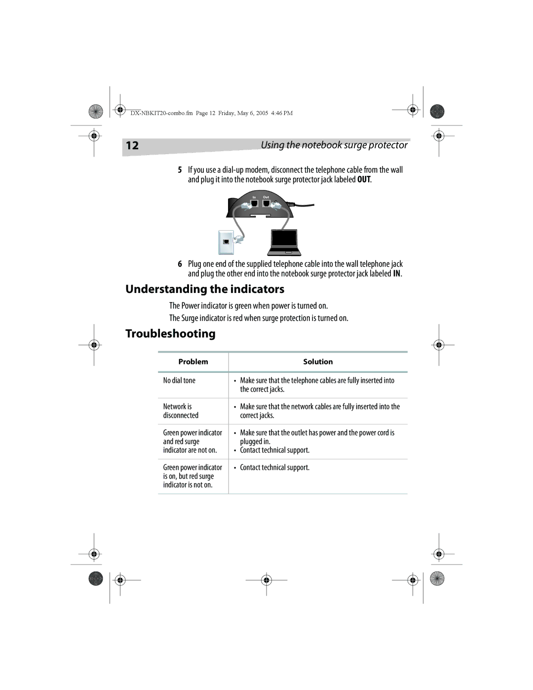 Dynex DX-NBKIT20 manual Understanding the indicators, Troubleshooting 