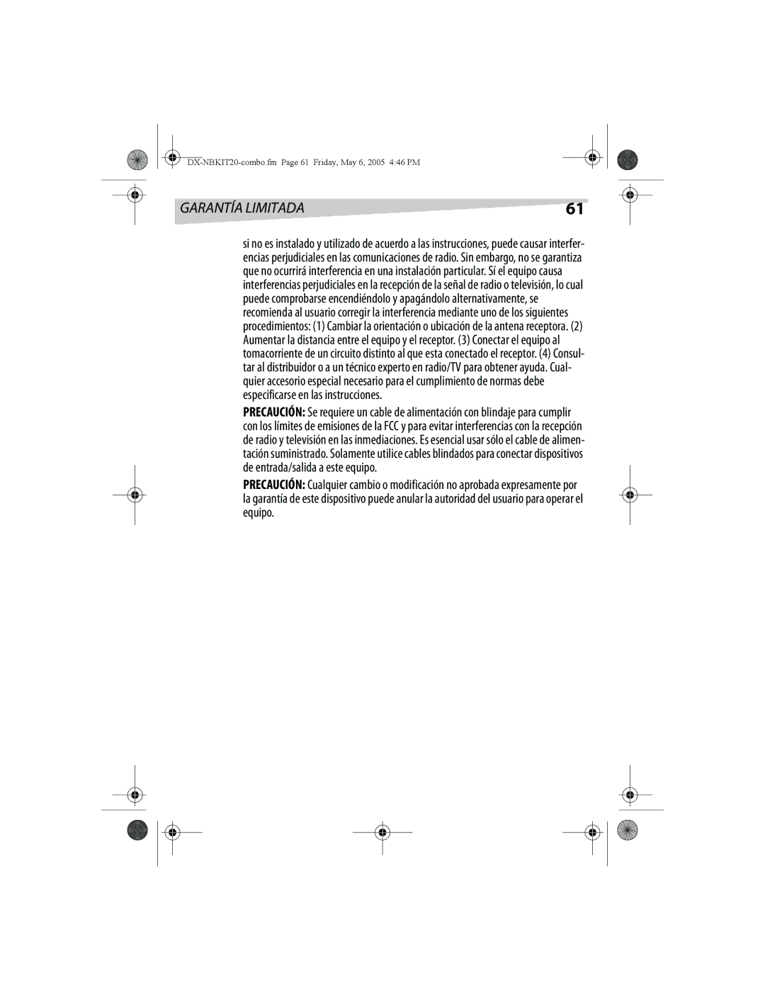 Dynex manual DX-NBKIT20-combo.fm Page 61 Friday, May 6, 2005 446 PM 