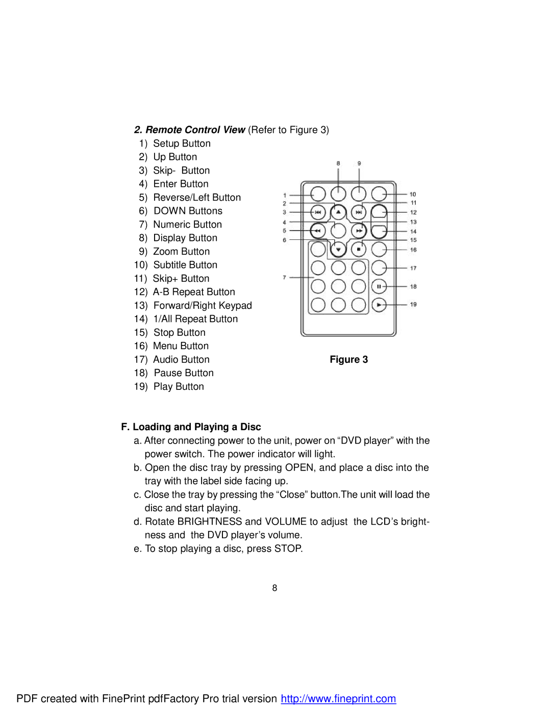 Dynex DX-PD510 owner manual Audio Button, Loading and Playing a Disc 