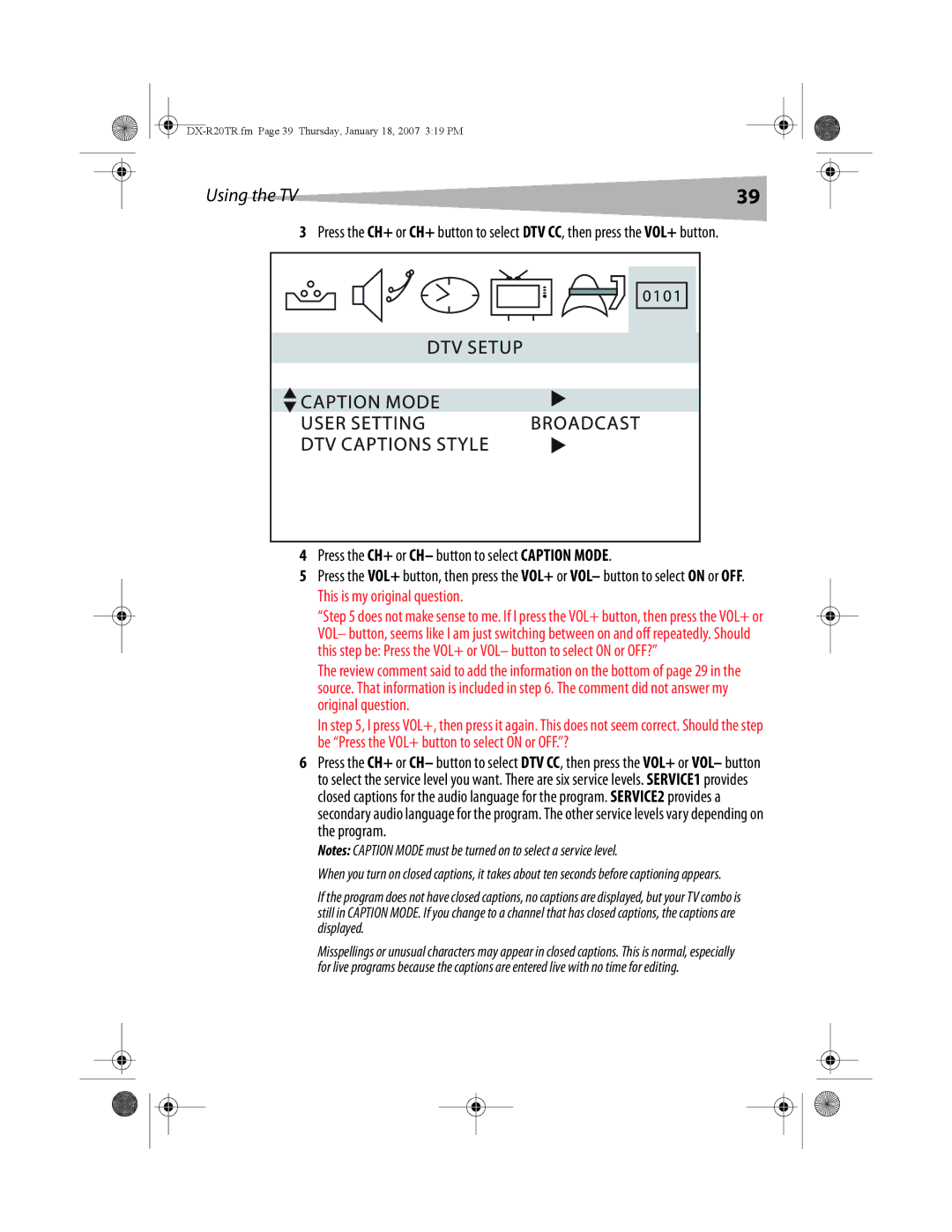 Dynex manual DX-R20TR.fm Page 39 Thursday, January 18, 2007 319 PM 