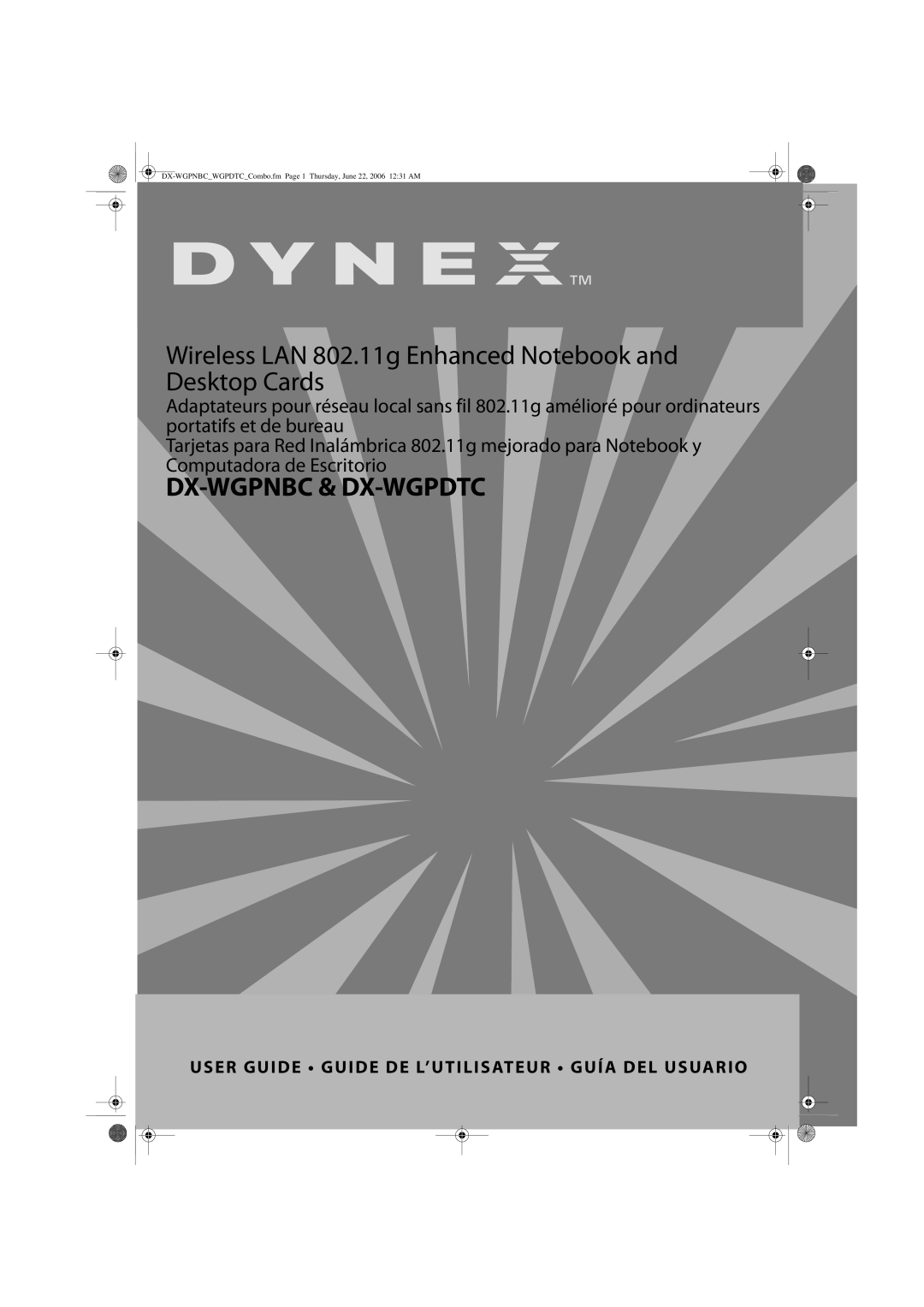 Dynex DX-WGPDTC, DX-WGPNBC manual Dx-Wgpnbc & Dx-Wgpdtc 