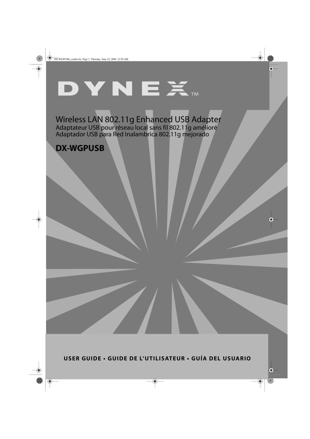 Dynex DX-WGPUSB manual Dx-Wgpusb 