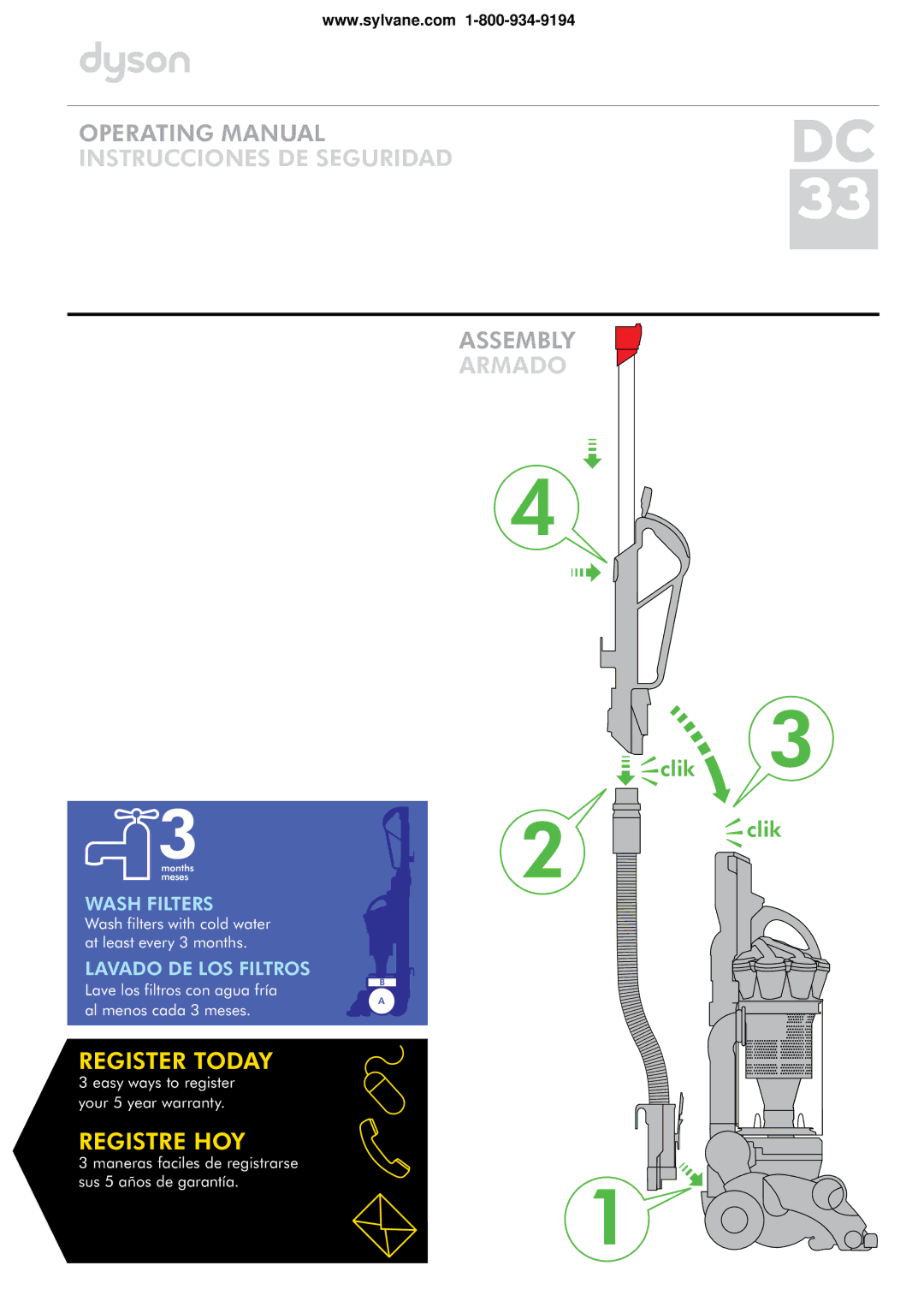 Dyson 1962501 warranty Register Today 