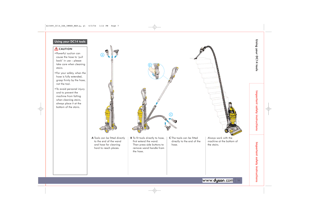 Dyson owner manual Using your DC14 tools 