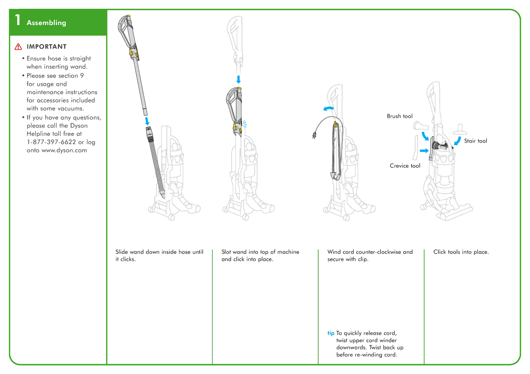 Dyson DC15 owner manual Assembling 