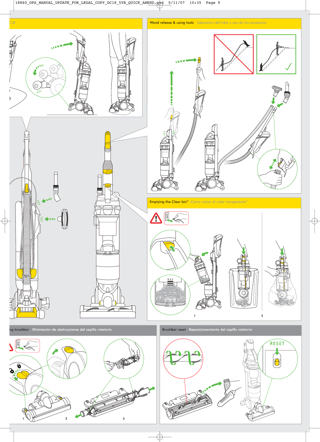 Dyson DC18 manual S E T 