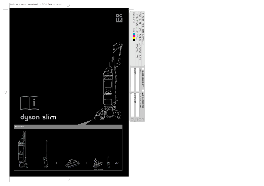 Dyson manual 16481DC18SAOPManual.qxd 12/6/06 538 PM 