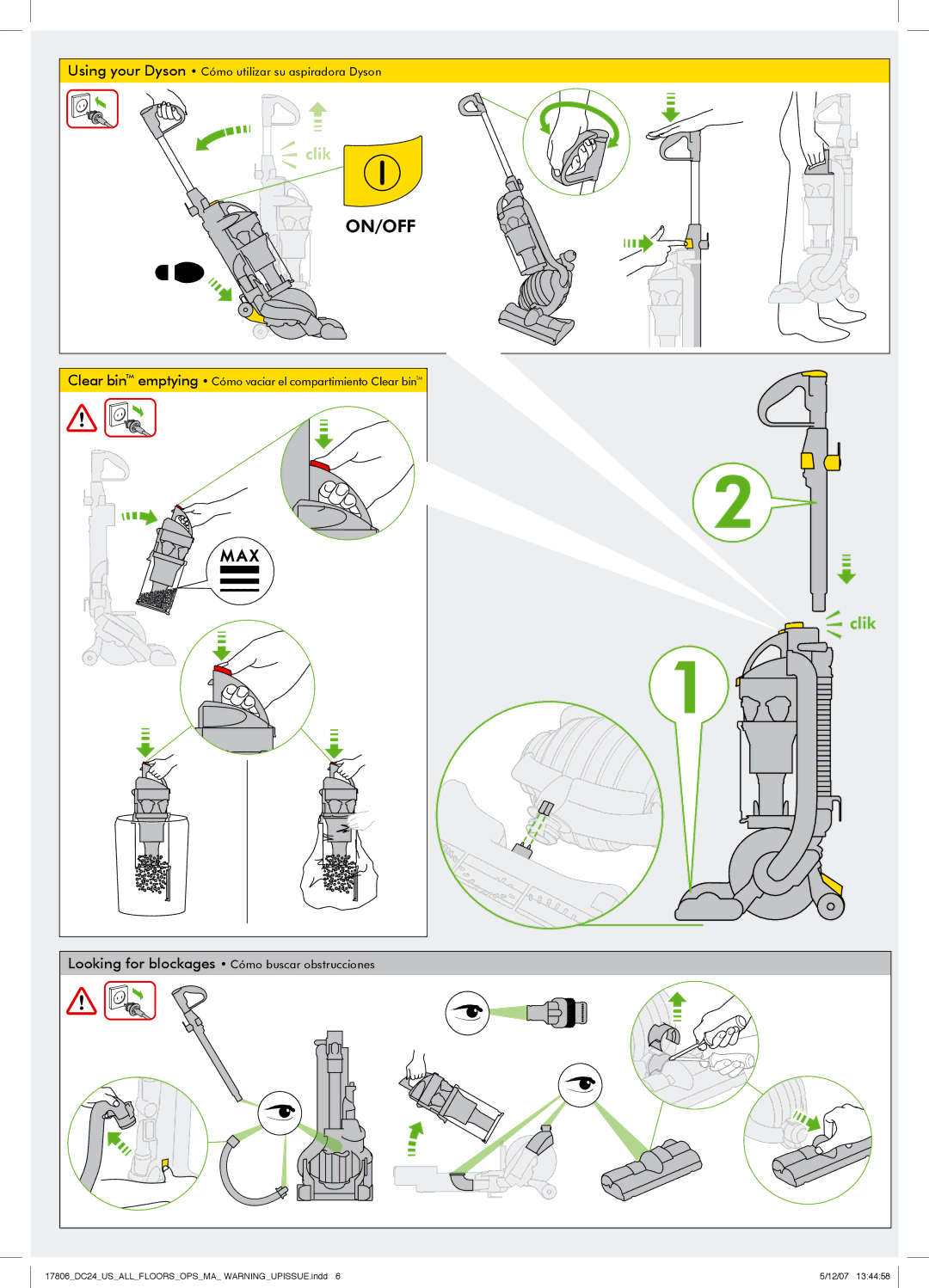 Dyson DC24 manual On/Off 