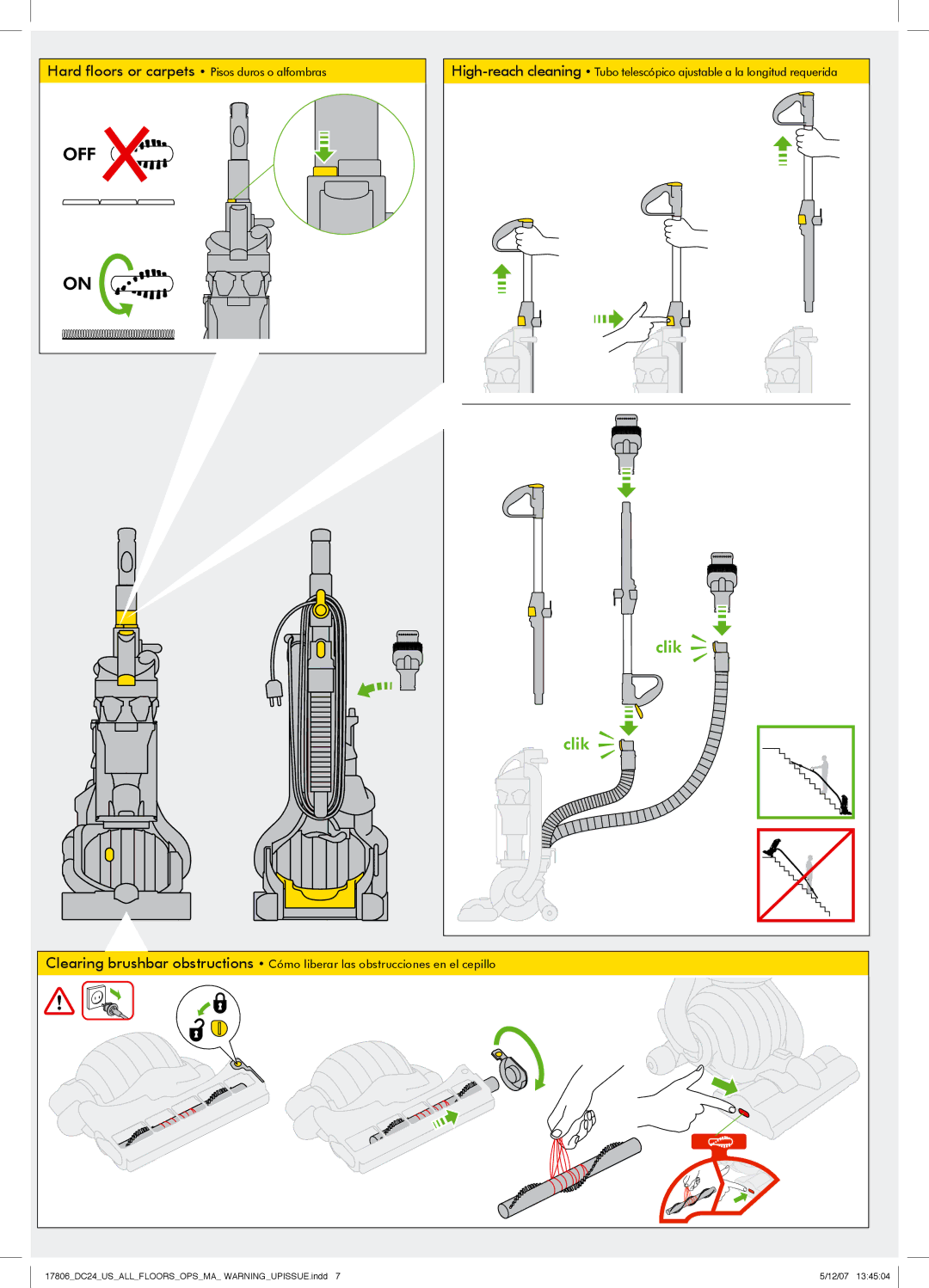 Dyson DC24 manual Off 