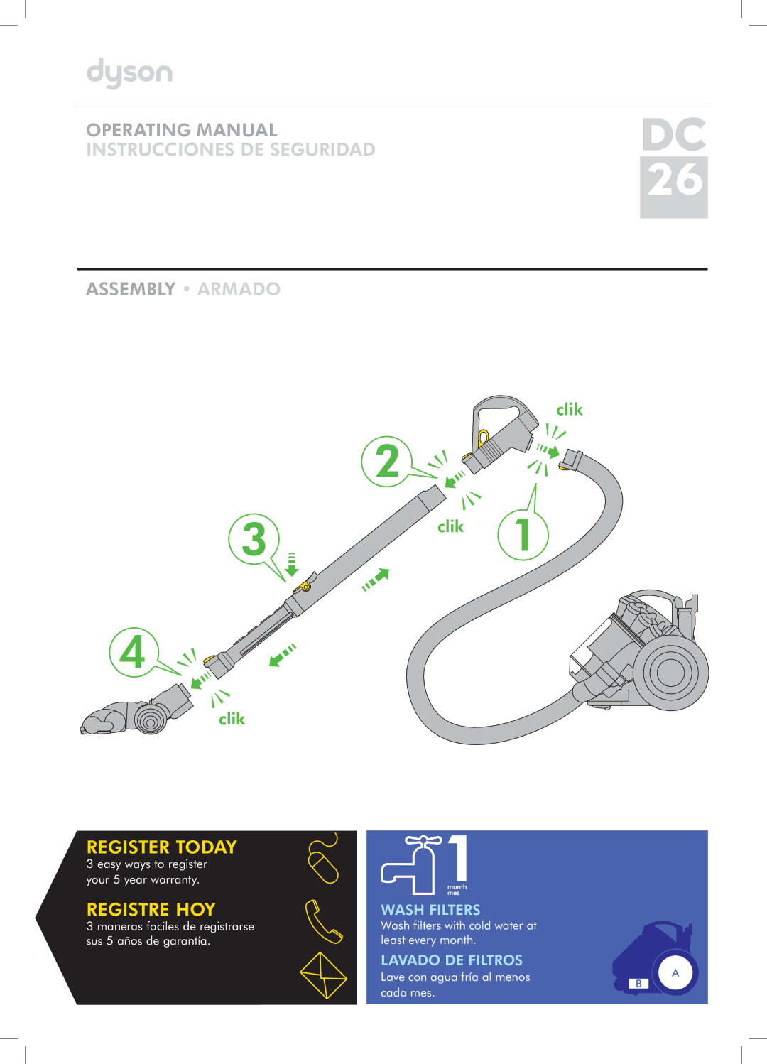 Dyson DC26 warranty Register Today 