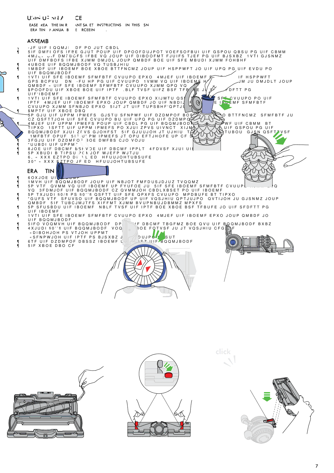 Dyson DC50 Using Your Dyson Appliance, Assembly, Operation, Carpets or Hard Floors, Looking After Your Dyson Appliance 