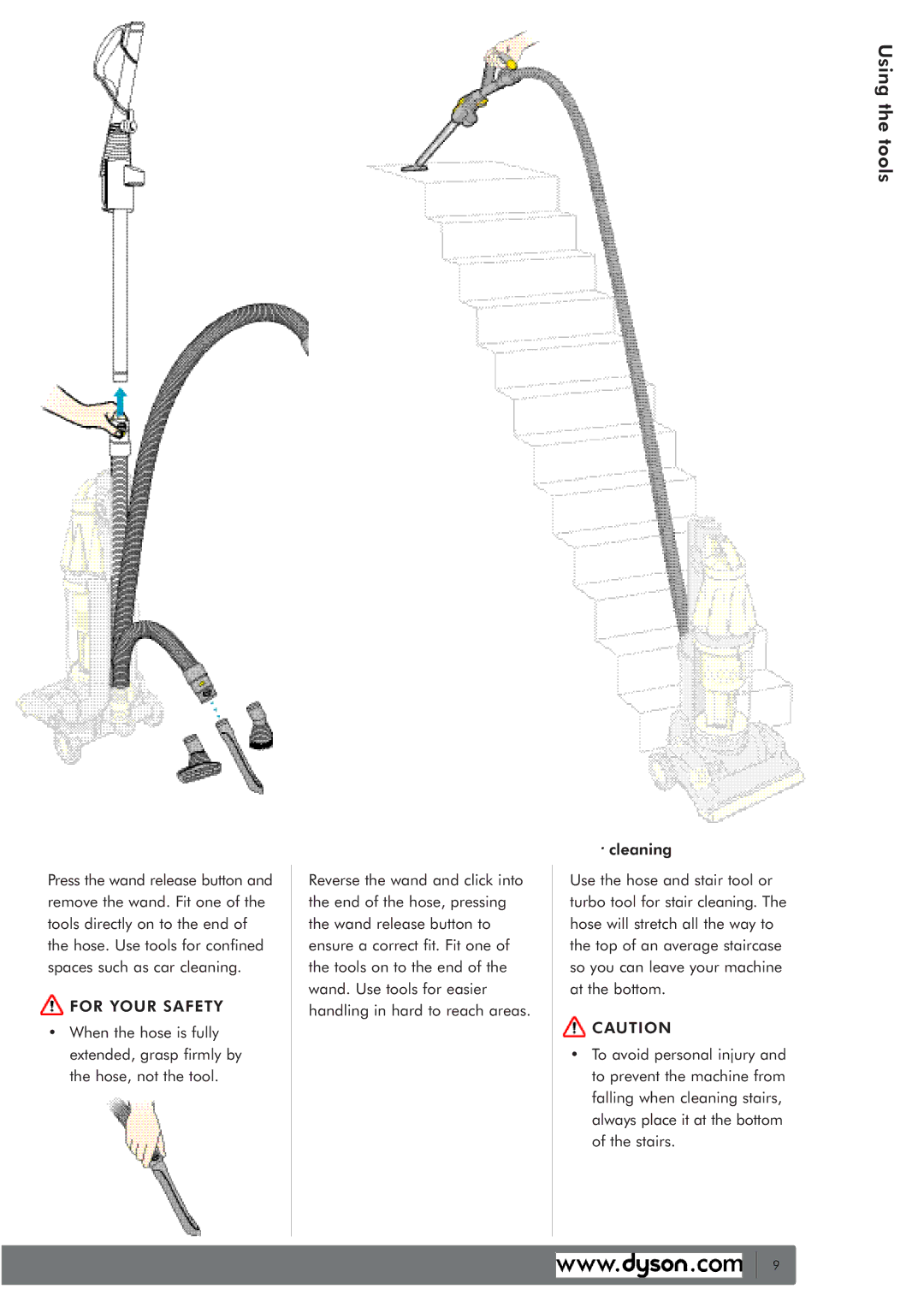 Dyson water filter owner manual Using the tools 