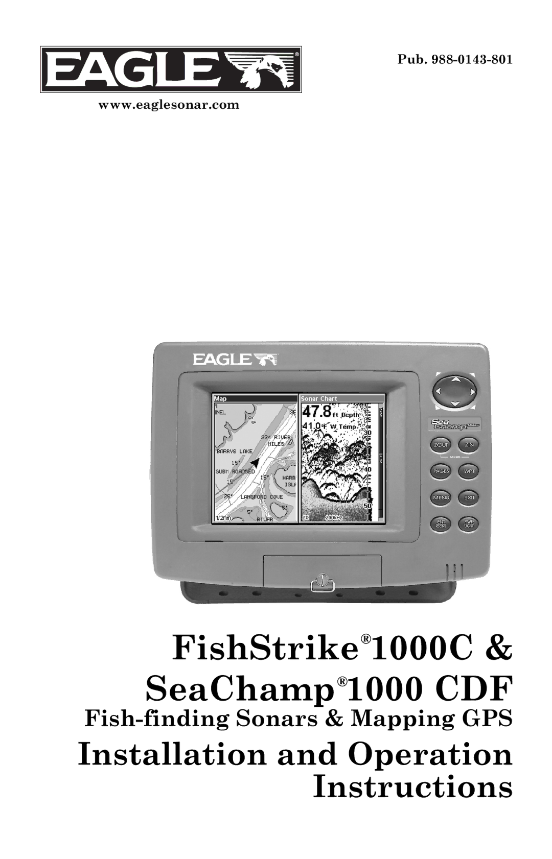 Eagle Electronics manual FishStrike1000C & SeaChamp1000 CDF 