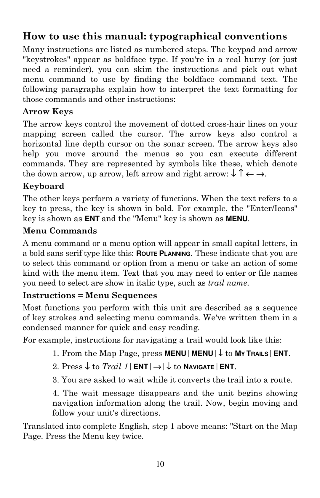 Eagle Electronics 1000C How to use this manual typographical conventions 