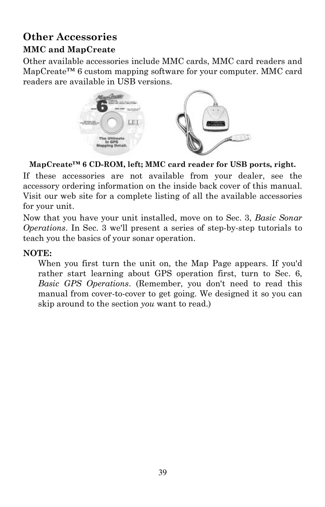 Eagle Electronics 1000C manual Other Accessories 