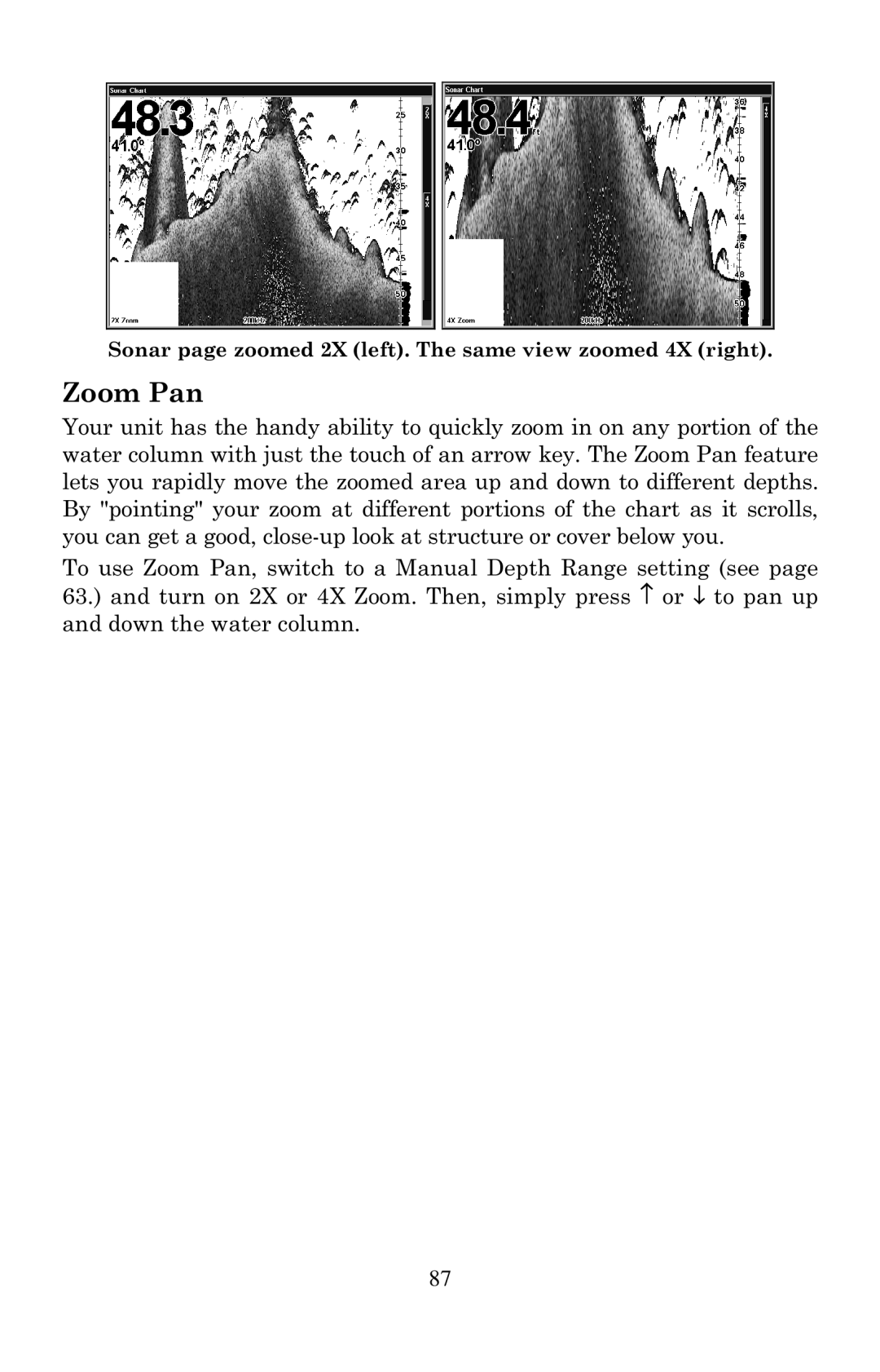 Eagle Electronics 1000C manual Zoom Pan 