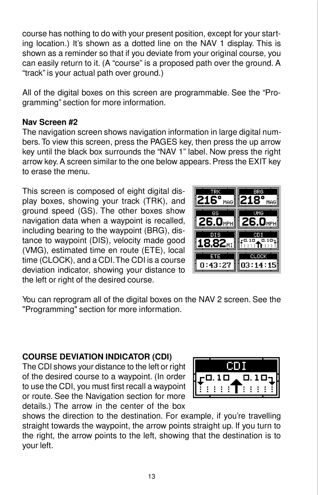 Eagle Electronics 12 manual Nav Screen #2 