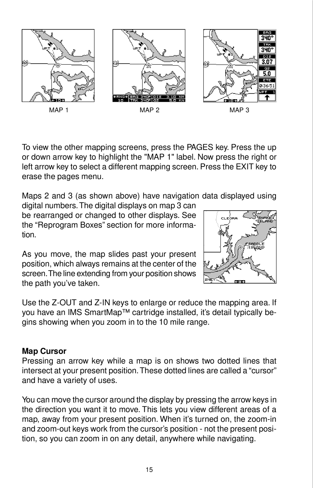 Eagle Electronics 12 manual Map Cursor 