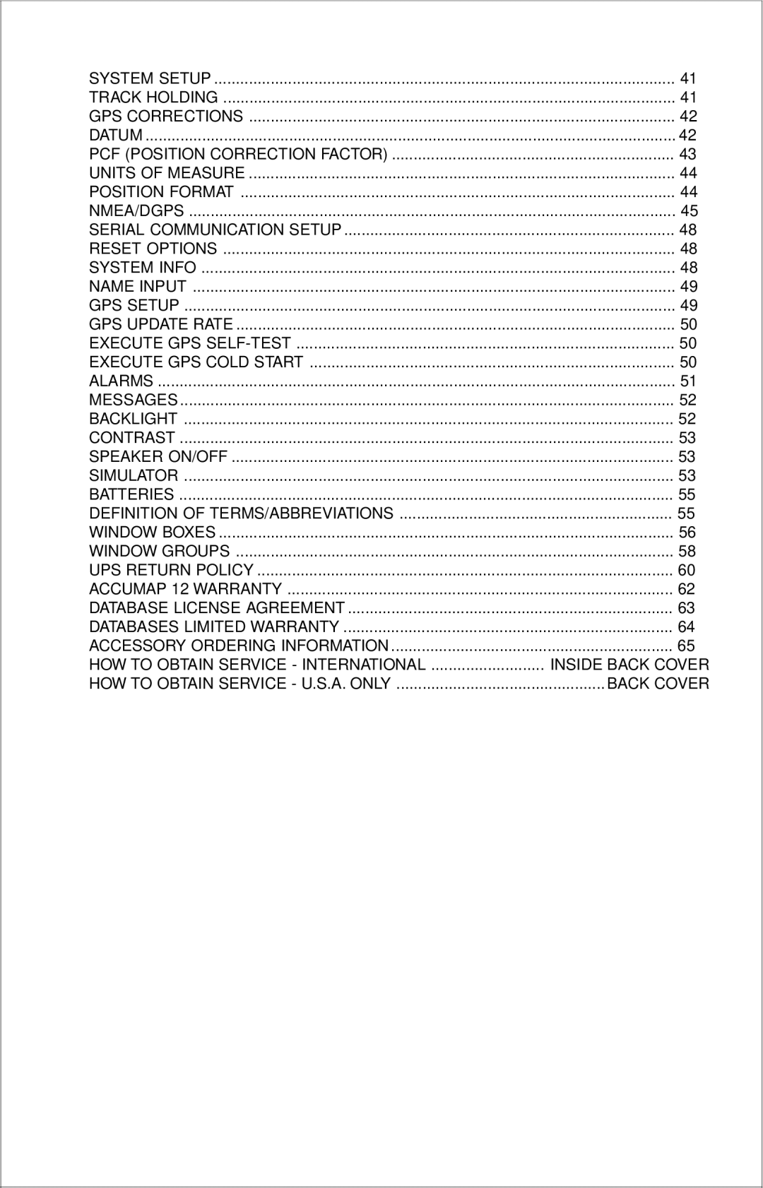 Eagle Electronics 12 manual HOW to Obtain Service International Inside Back Cover 