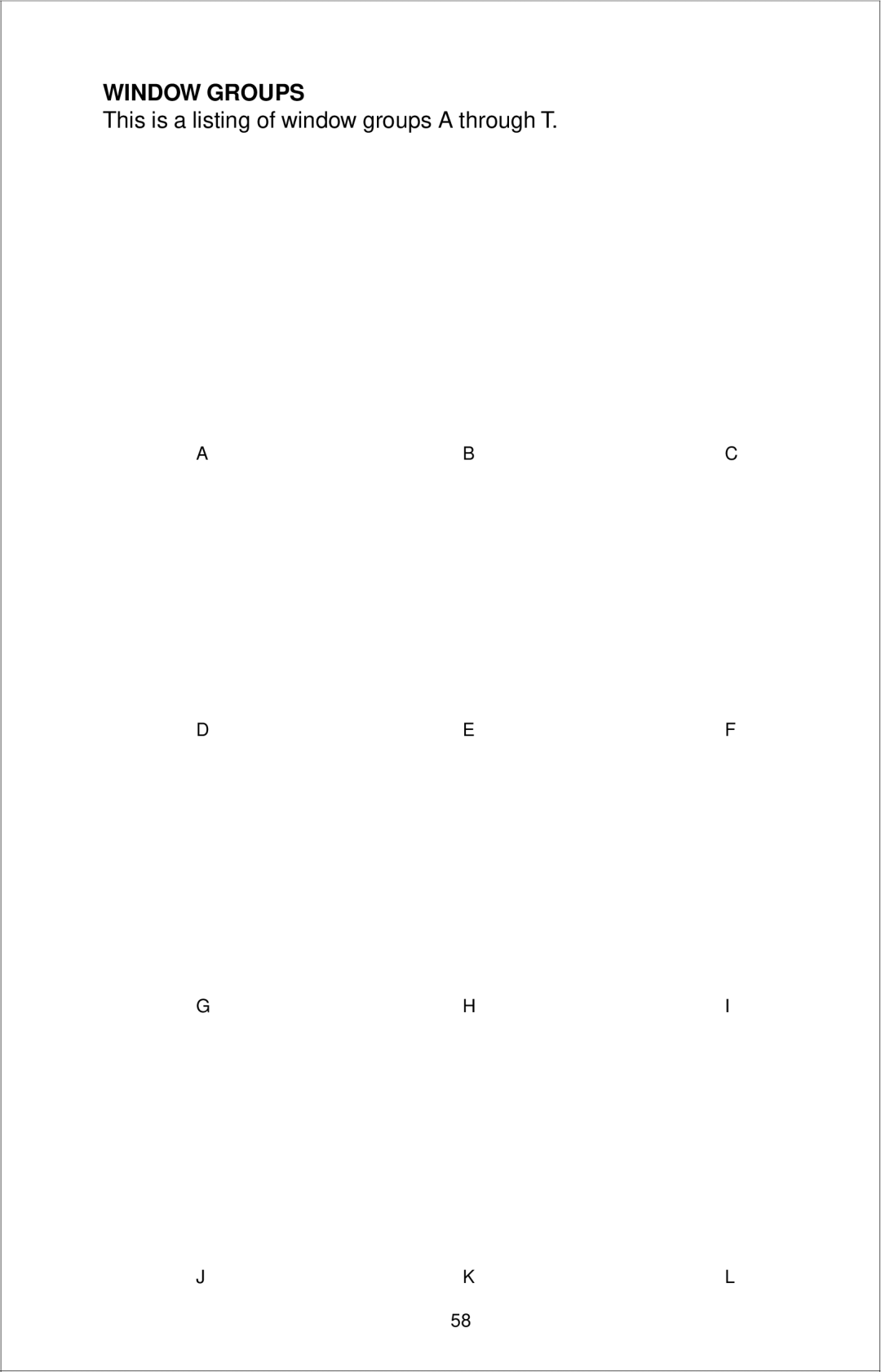 Eagle Electronics 12 manual Window Groups 