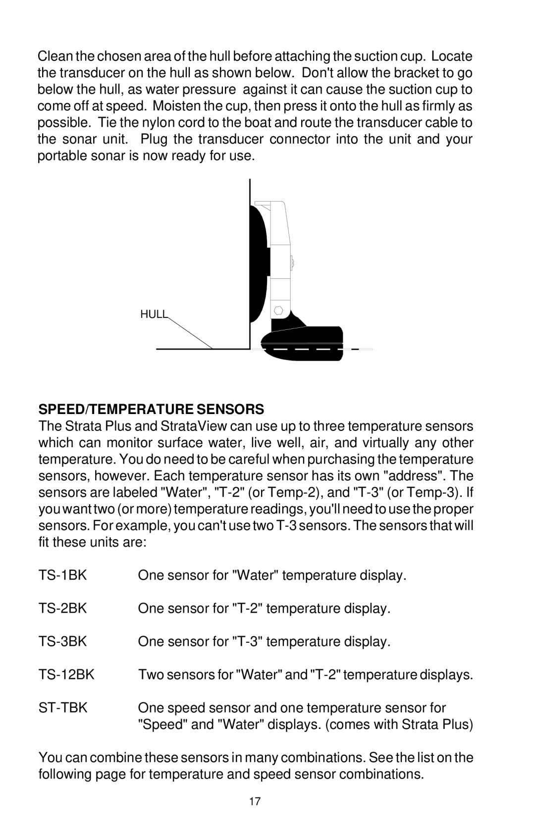 Eagle Electronics 128 manual SPEED/TEMPERATURE Sensors, TS-3BK 