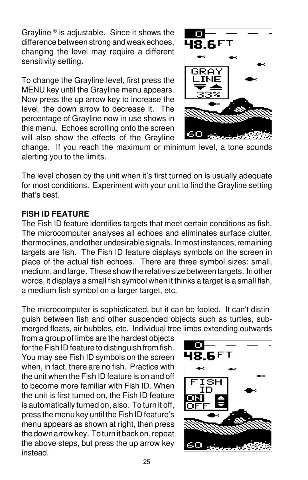 Eagle Electronics 128 manual Fish ID Feature 