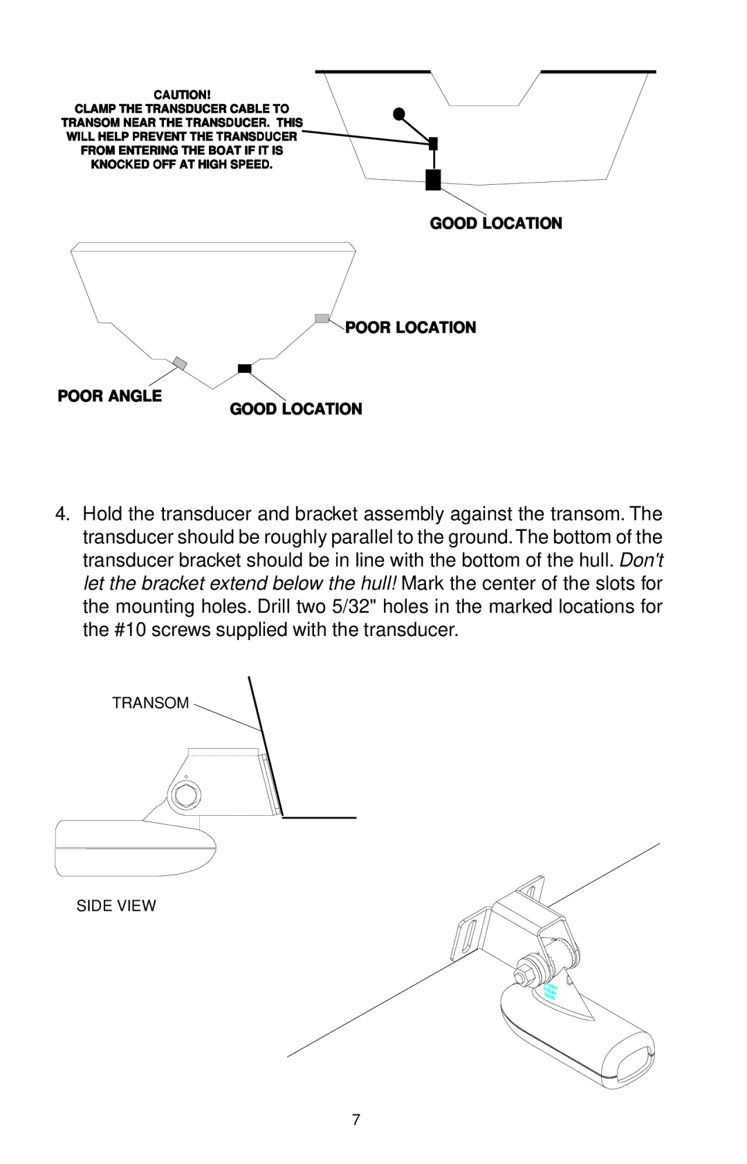 Eagle Electronics 128 manual Good Location Poor Location Poor Angle 