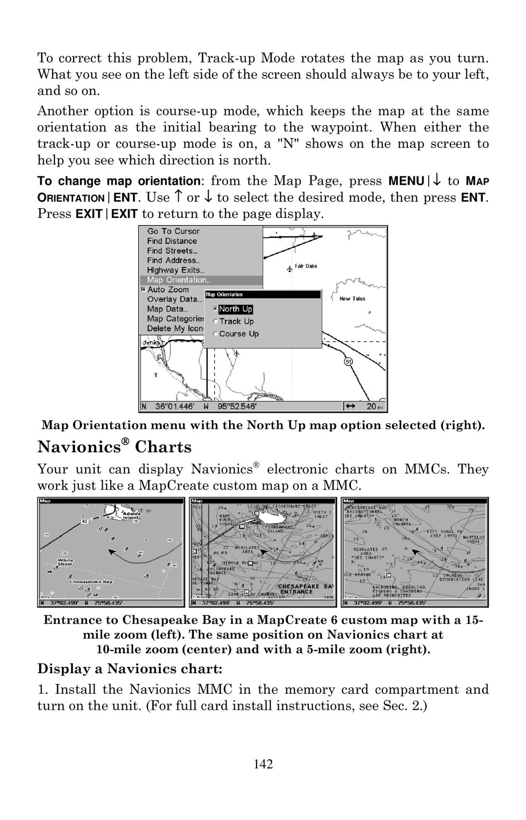 Eagle Electronics 2000 manual Navionics Charts, Display a Navionics chart 