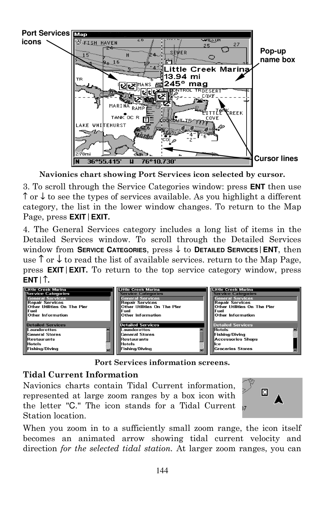 Eagle Electronics 2000 manual Tidal Current Information 