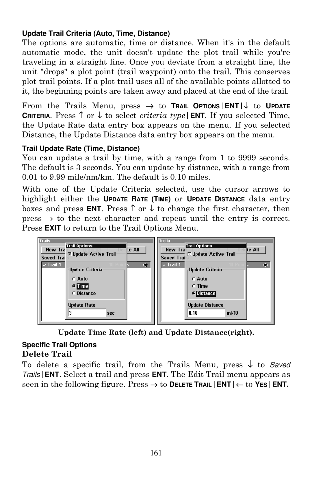 Eagle Electronics 2000 manual Delete Trail 