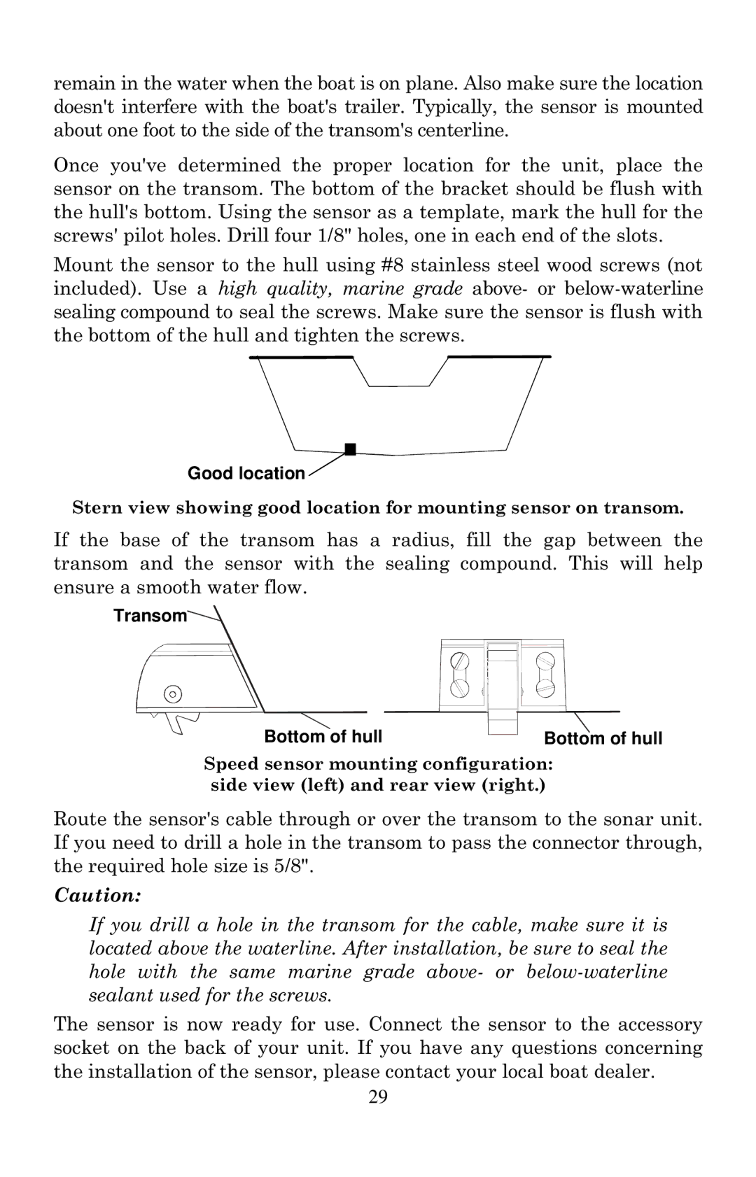 Eagle Electronics 2000 manual Good location 