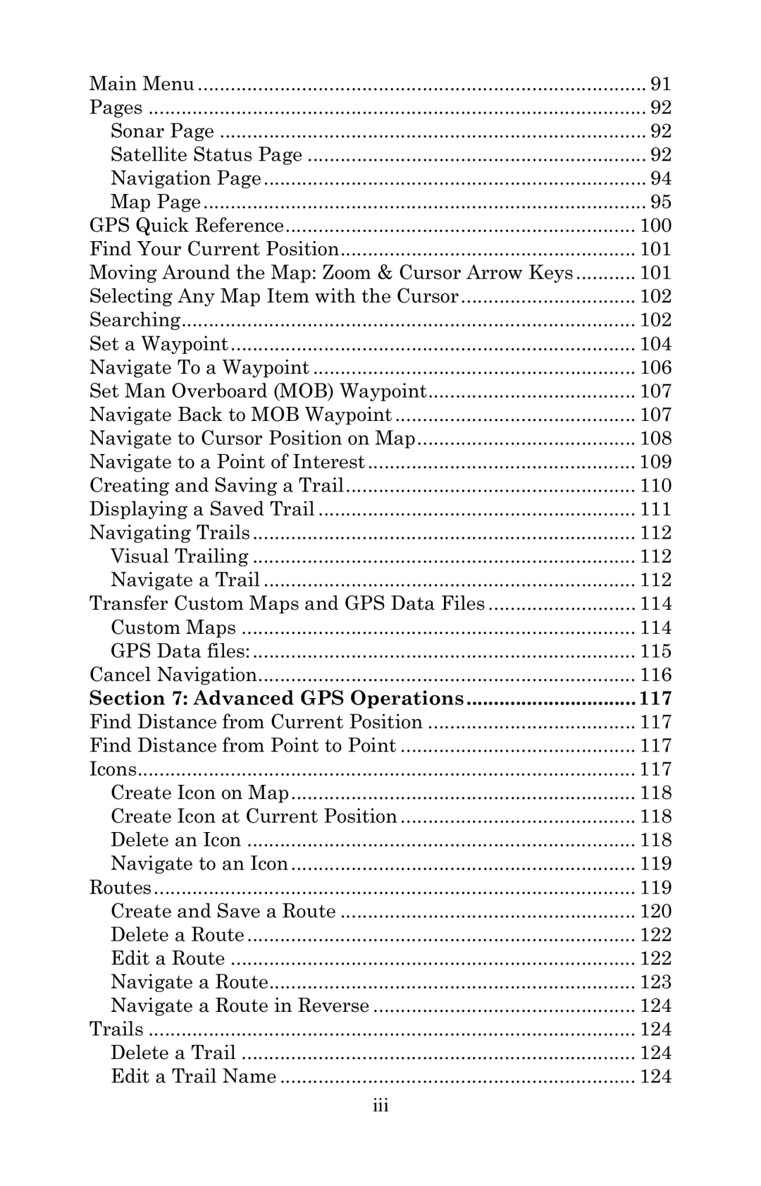 Eagle Electronics 2000 manual Advanced GPS Operations 117 