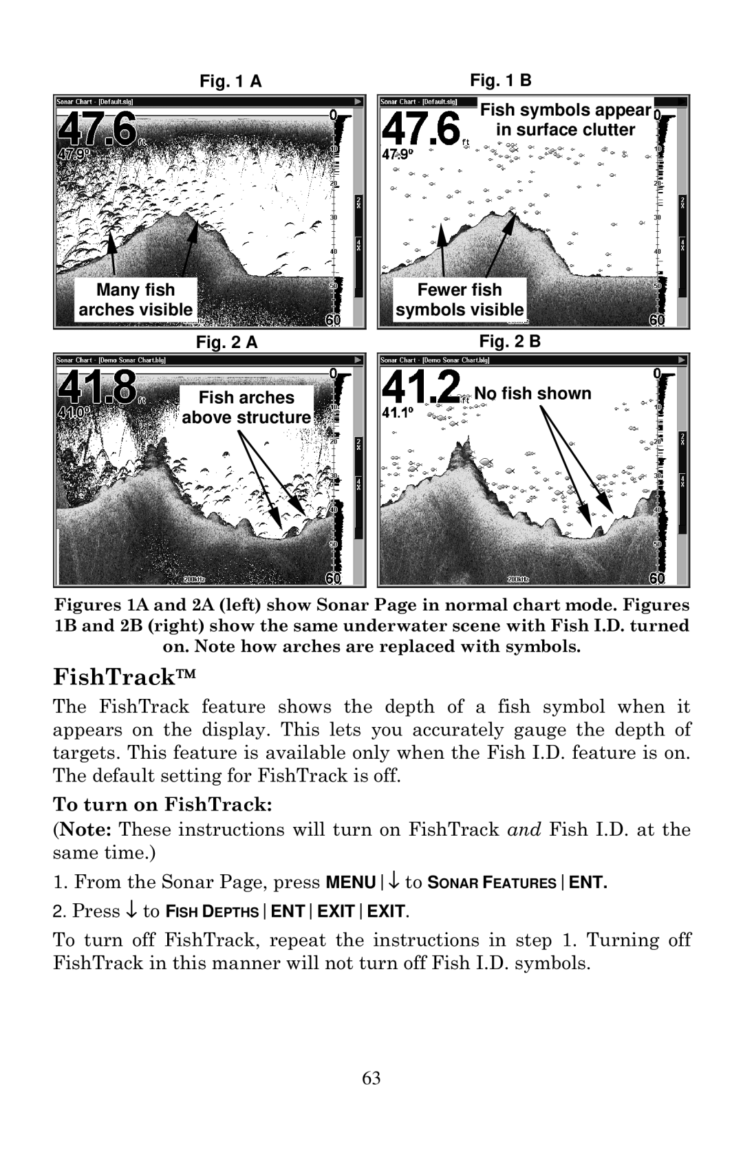 Eagle Electronics 2000 manual FishTrack, To turn on FishTrack 