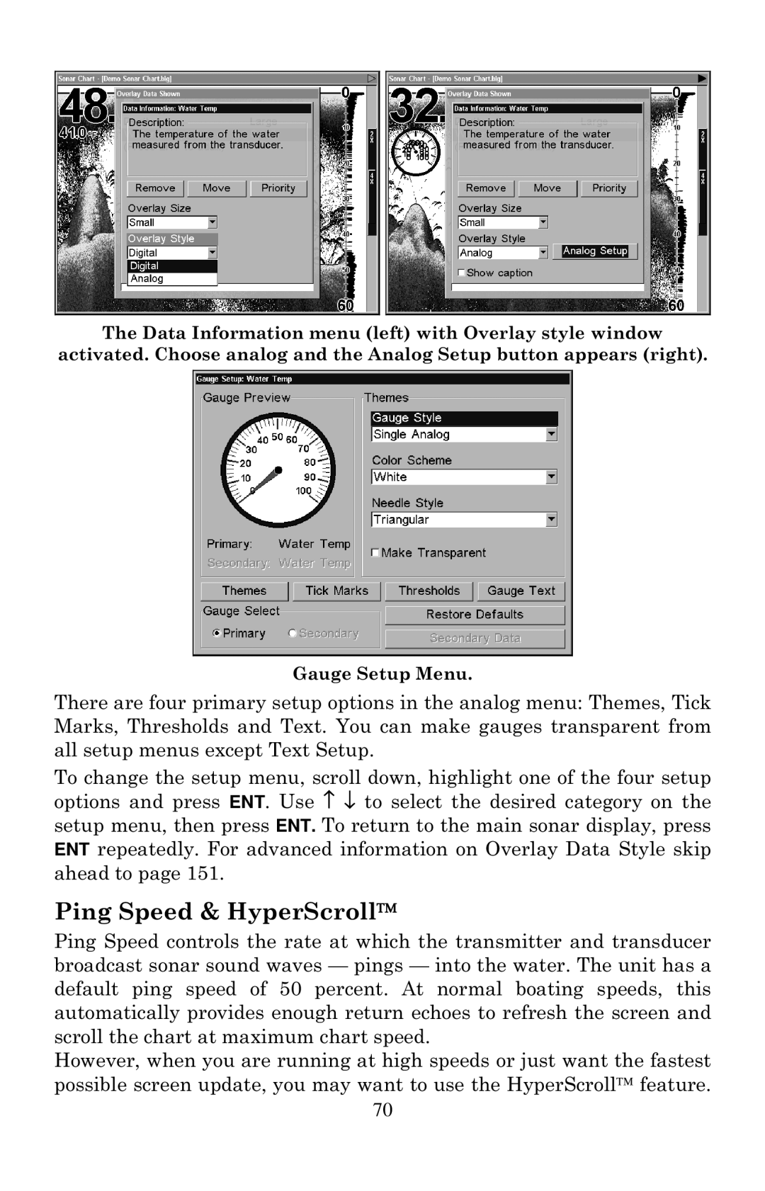 Eagle Electronics 2000 manual Ping Speed & HyperScroll 