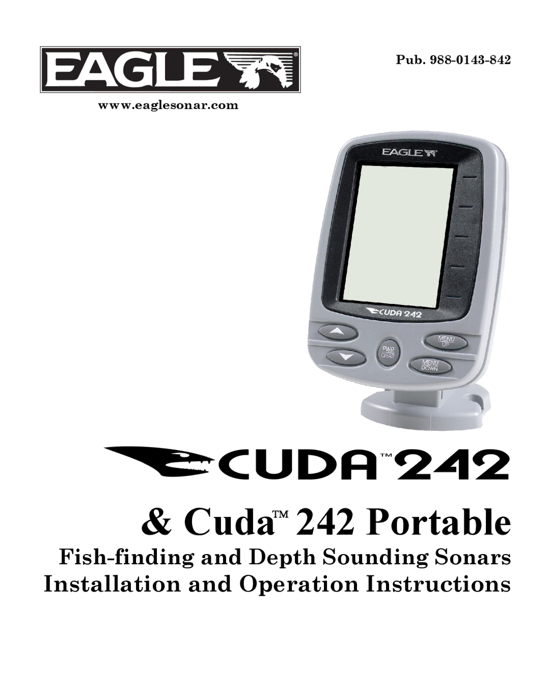 Eagle Electronics manual Cuda 242 Portable 