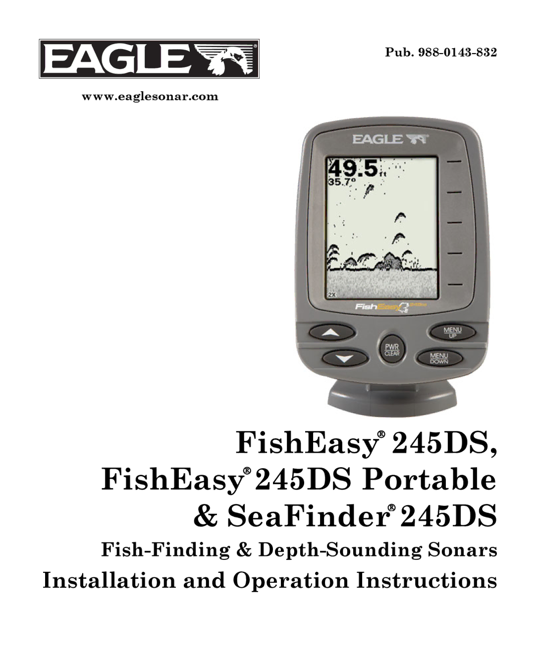 Eagle Electronics manual FishEasy→ 245DS FishEasy→ 245DS Portable SeaFinder→ 245DS 