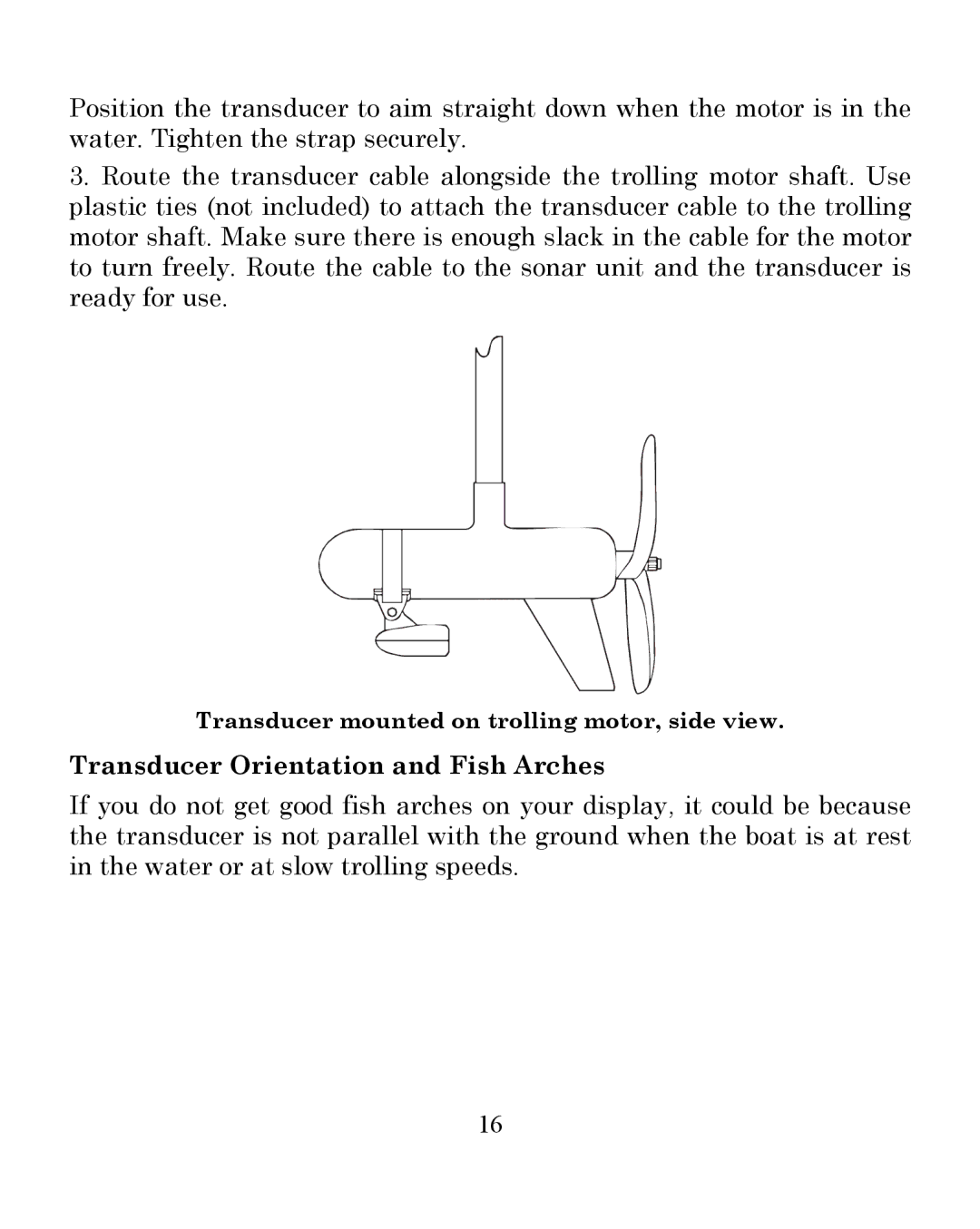 Eagle Electronics 245DS manual Transducer Orientation and Fish Arches 