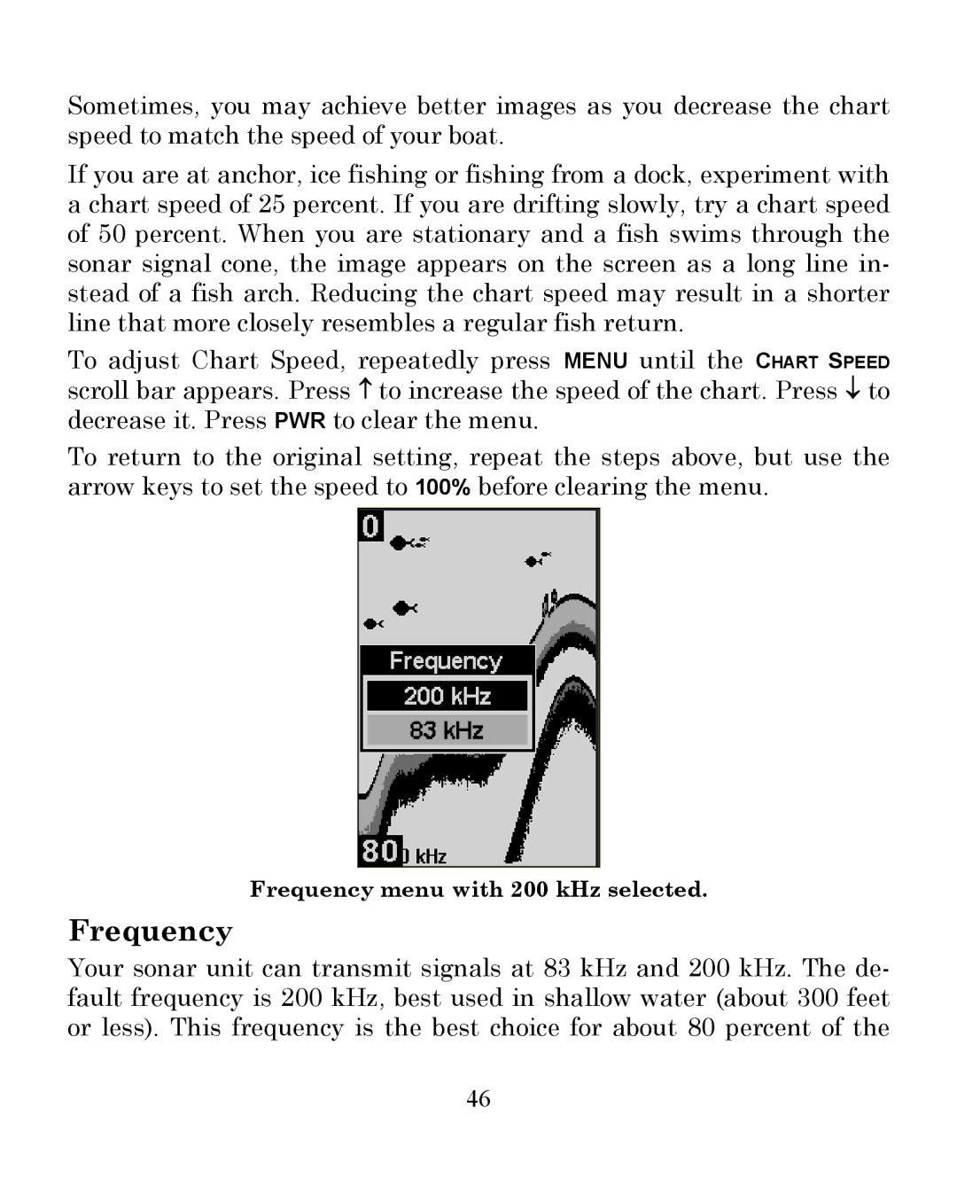 Eagle Electronics 245DS manual Frequency 