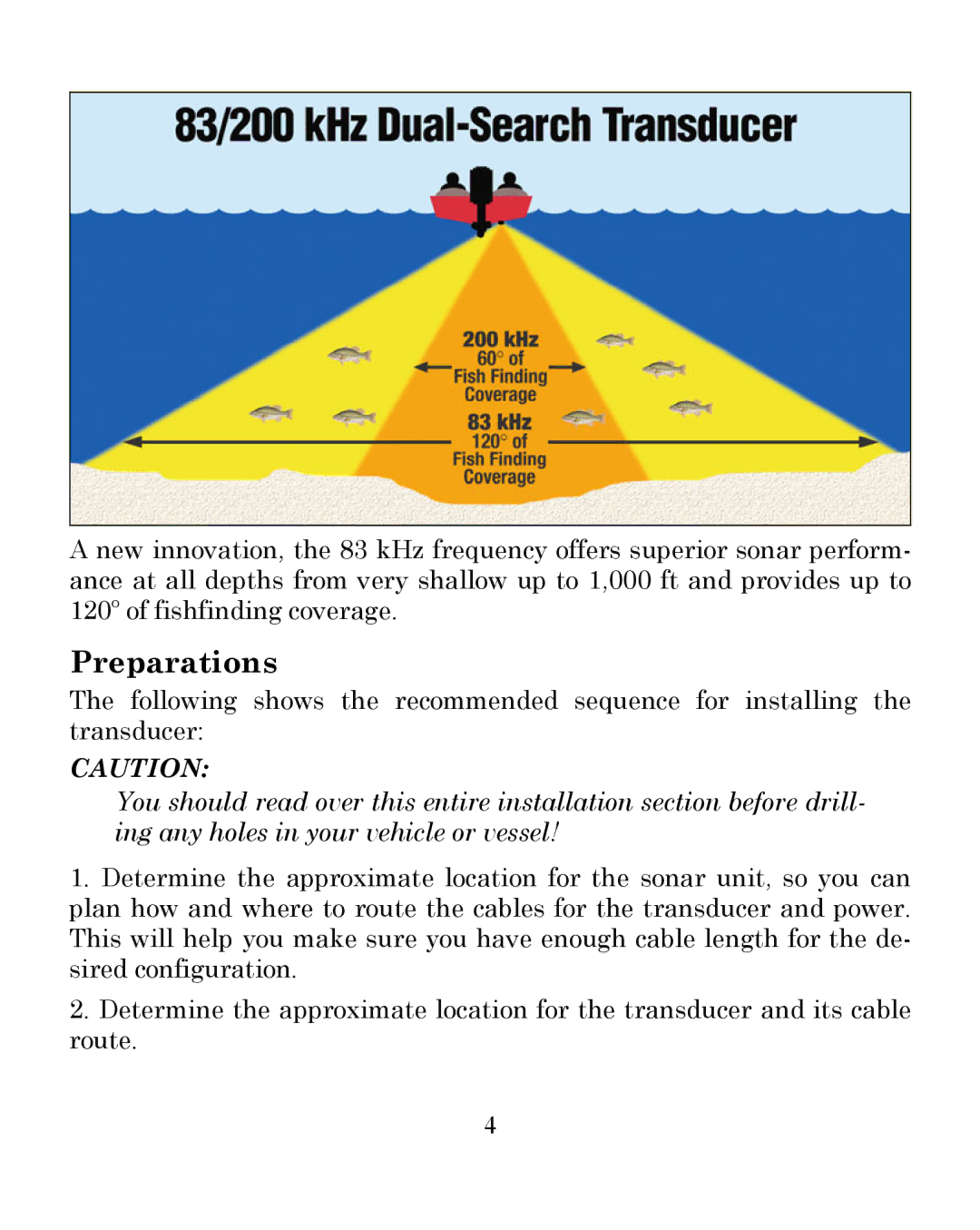 Eagle Electronics 245DS manual Preparations 