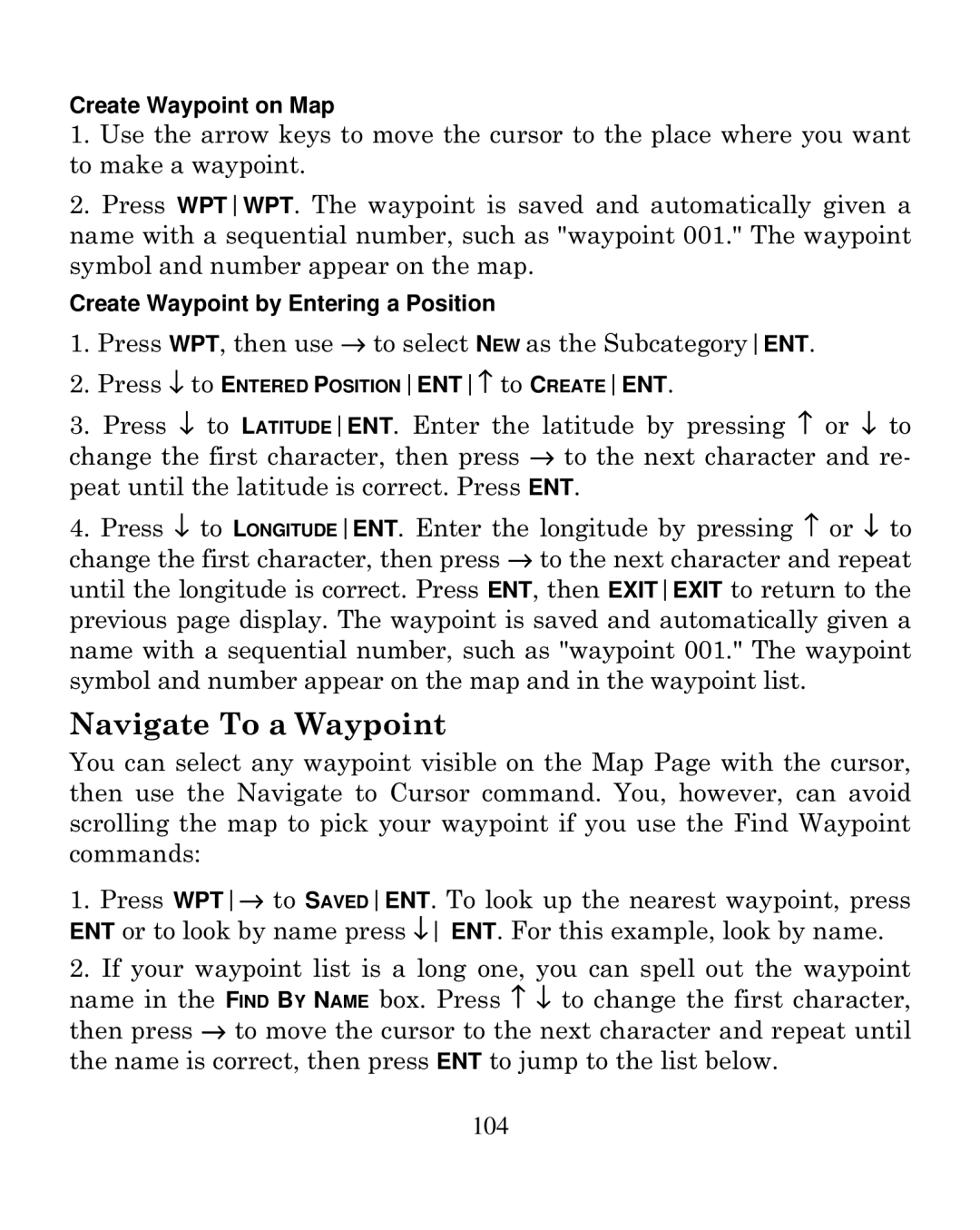 Eagle Electronics 250i manual Navigate To a Waypoint 