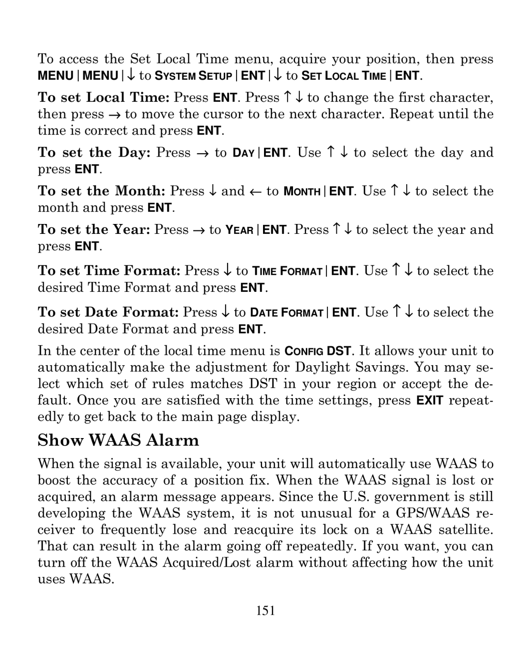 Eagle Electronics 250i manual Show Waas Alarm 