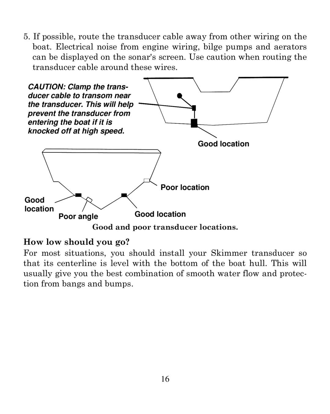 Eagle Electronics 250i manual How low should you go? 