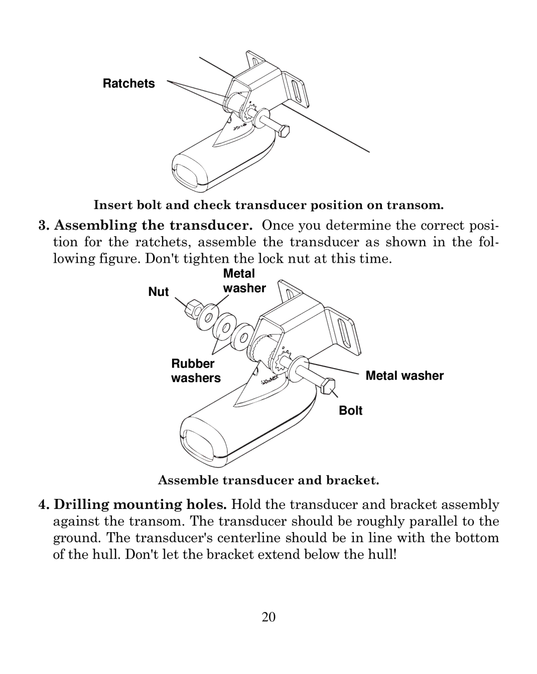 Eagle Electronics 250i manual Ratchets 