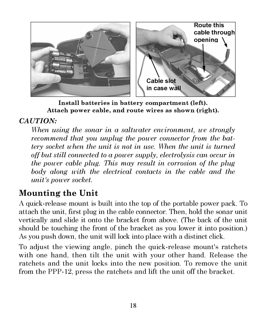 Eagle Electronics 300 manual Mounting the Unit 