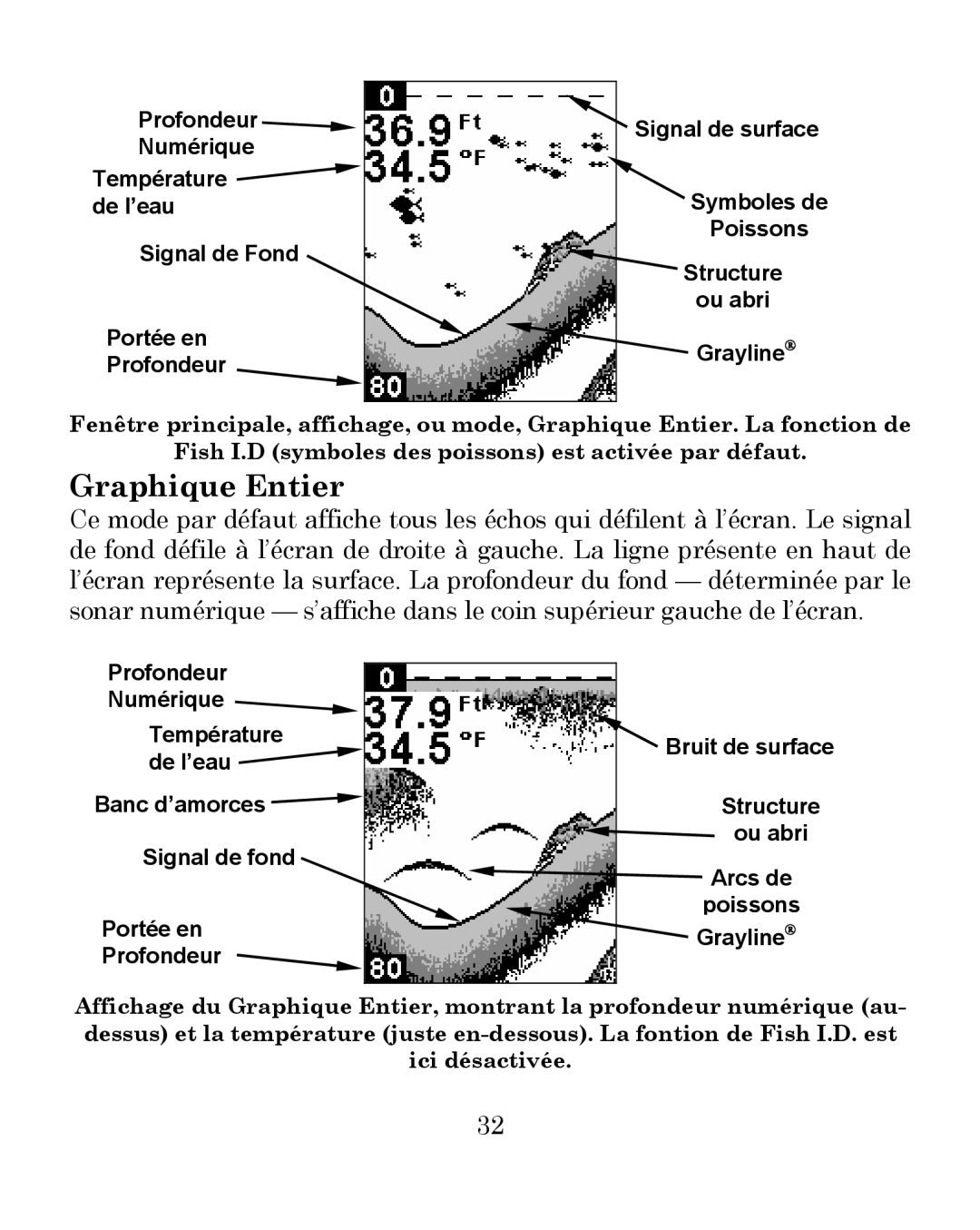 Eagle Electronics 300 manual Graphique Entier 