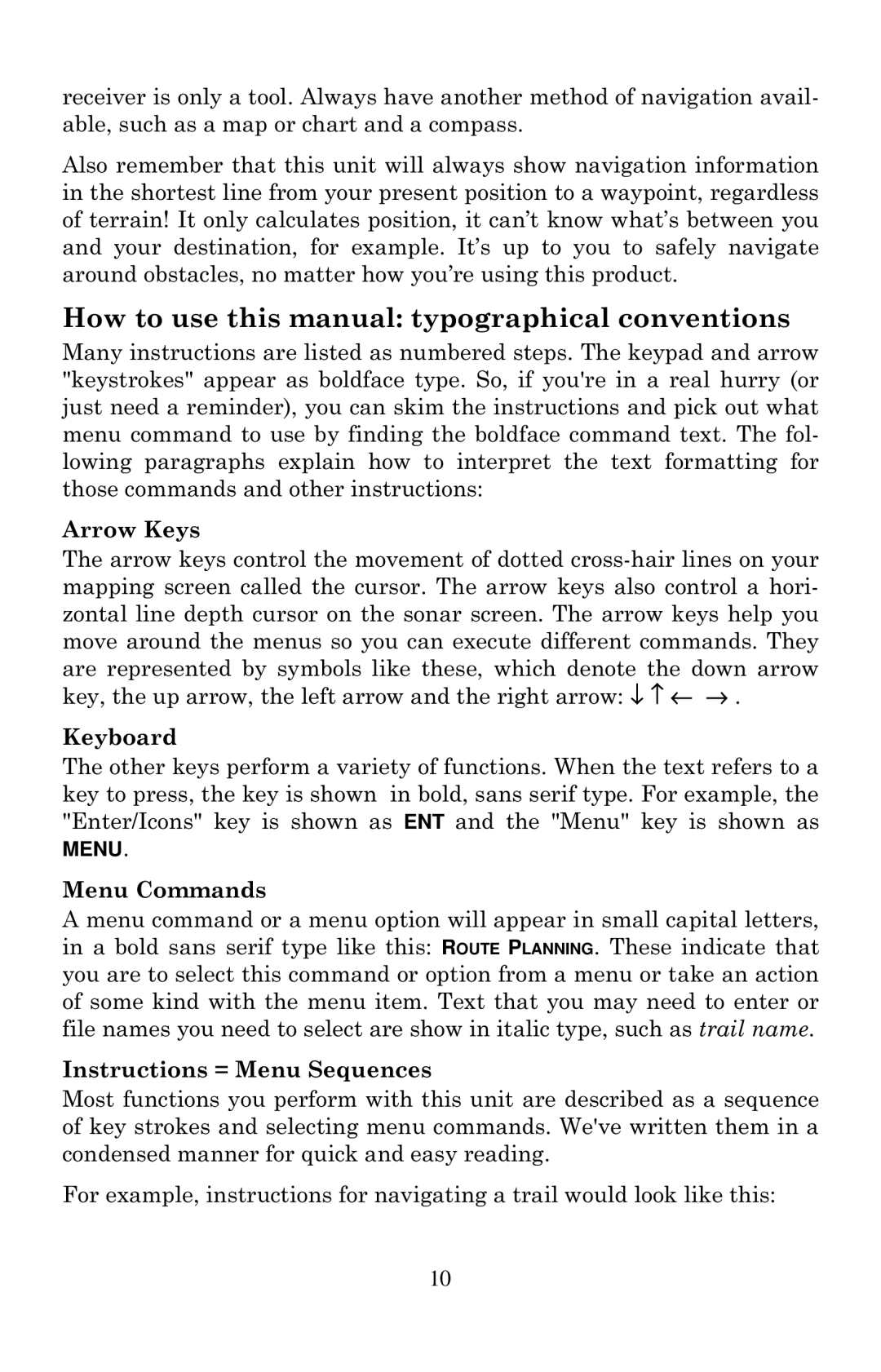 Eagle Electronics 320, 320DF How to use this manual typographical conventions 