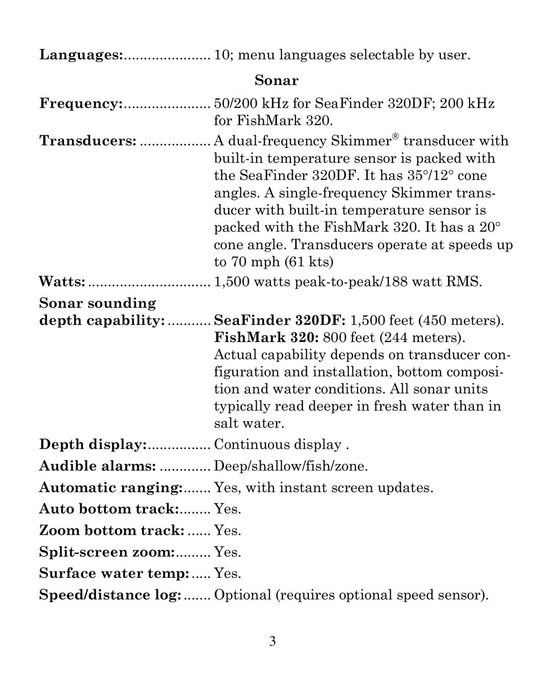 Eagle Electronics 320 manual Figuration and installation, bottom composi 