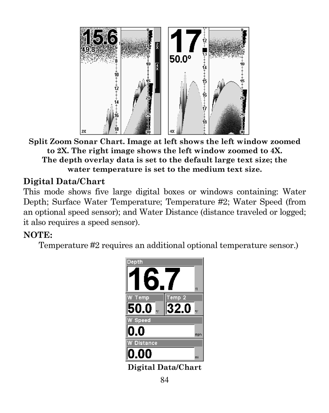 Eagle Electronics 320C manual Digital Data/Chart 